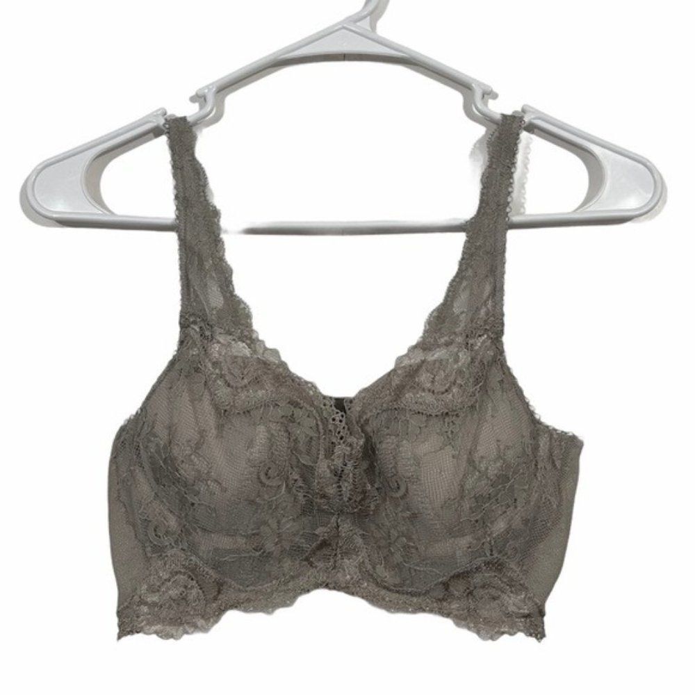 Victoria’s Secret 34B Grey Lace Lined Demi Bra